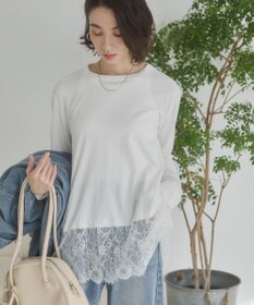 WEGO 【ANGIE VINTAGE】裾レースドッキングロンT