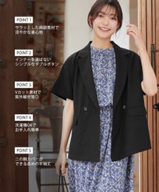 Tiaclasse ヴィンテージシアー半袖ジャケット