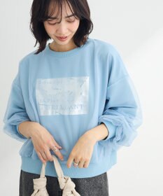 Green Parks 箔プリントチュール重ねプルオーバー