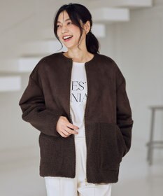 ANY L スエードボアコンビブルゾン