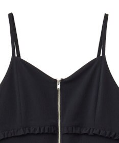 earth music&ecology ミニフリルフロントジップロンパース