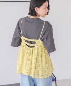 AMERICAN HOLIC チェックレースオーバーキャミソール