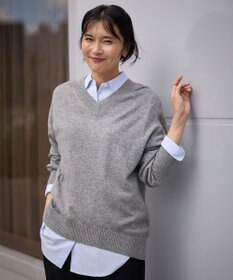 ANY 【手洗い可】イタリーヤーンウールカシミヤミックスＶネックプルオーバー