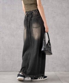 WEGO ヴィンテージウォッシュデニムロングスカート