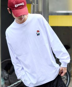 WEGO 【ユニセックス着用ITEM/MLサイズ展開】別注VISIONベアワンポイントT（LS）