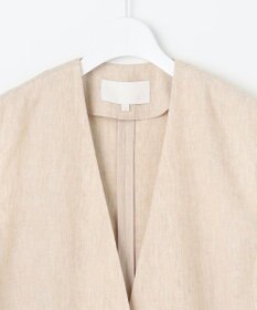 自由区 【カタログ掲載・接触冷感・UVカット・洗える】リネンミックスツィル ジレ