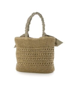 UNBILLION カシュカシュ cachecache / 下がりリボン柄編みトート カゴバッグ