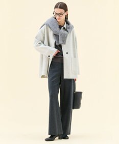 BEIGE， 【WEB限定】PAYSON / ウールリバーオーバーサイズステンカラーコート
