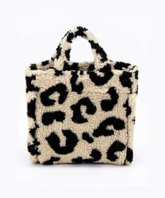 LeSportsac SMALL TWO WAY DENIM TOTE/ブラックデニム/レオパードシェルパ