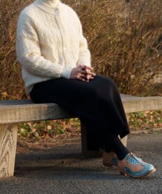 muuc アルパカモヘヤ模様編みカーディガン