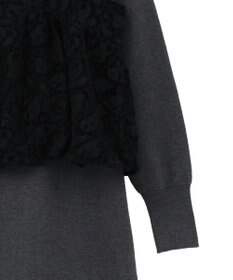 YECCA VECCA 【2点SET】バルーンキャミ付きニットワンピース