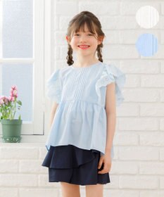 組曲 KIDS 【150-160㎝】レースペプラム ブラウス