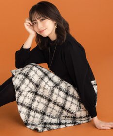 ANY SIS S 【低身長企画】バックパール調ポイント ニット