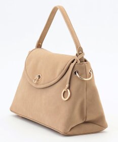 組曲 スエードライク トップハンドルバッグ