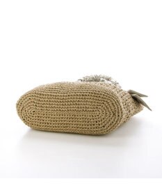 UNBILLION カシュカシュ cachecache / 下がりリボン柄編みトート カゴバッグ