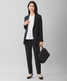 自由区 【セットアップ対応・洗える】トリアセダブルクロステーラード ジャケット