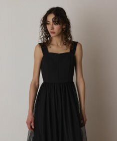 GRACE CONTINENTAL チュールコンビティアードワンピース