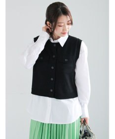 Te chichi ポケット付きニットベスト