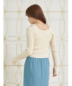 earth music&ecology ＳＥＴ２点ショートカーディガン＋レイヤードタンク