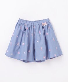 ANY KIDS フラワー 刺繍 キュロット