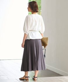 自由区 【洗える・XSサイズあり】ハイツイストポンチボリューム袖 カットソー