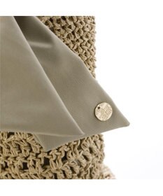 UNBILLION カシュカシュ cachecache / 下がりリボン柄編みトート カゴバッグ