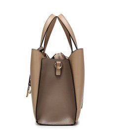 style code 【MERCURYDUO/マーキュリーデュオ】両アオリポケットサイド配色大開き開口 超軽量ハンドバッグ キーチャーム付