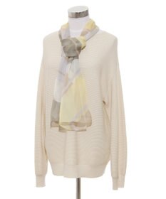 MOONBAT 【シルク100%】フルラ (FURLA) シルクシフォンロングスカーフ アーチロゴ 150cm×35cm