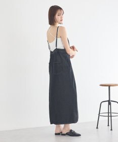 earth music&ecology ダブルジップデニムキャミワンピース