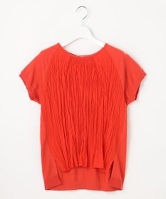 自由区 S 【洗える】ジョーゼットプリーツコンビ カットソー