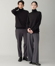 UNFILO MENS 【男女兼用】ソフトサーモ アンチピリングニット タートルネック ブラック