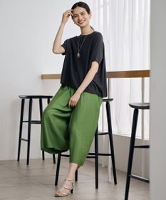 自由区 S 【カタログ掲載・ご好評アイテム・累計2500本・新色追加・ウエストゴム・セットアップ対応】エアリーツイルキュロット パンツ