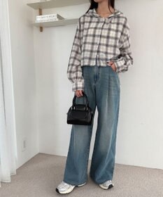 WEGO モチーフデニムタックパンツ