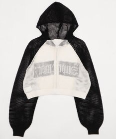 WEGO ラグランメッシュニットショートパーカー