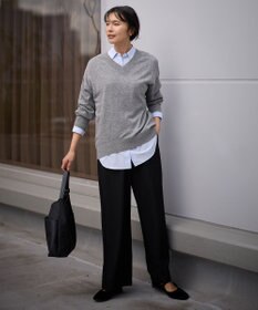 ANY 【手洗い可】イタリーヤーンウールカシミヤミックスＶネックプルオーバー