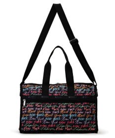 LeSportsac DELUXE MED WEEKENDER/NYCスクリプトブラック