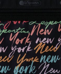LeSportsac DELUXE MED WEEKENDER/NYCスクリプトブラック