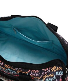 LeSportsac DELUXE MED WEEKENDER/NYCスクリプトブラック