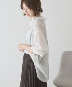 AMERICAN HOLIC 【イージーケア】シアーラウンドシャツ