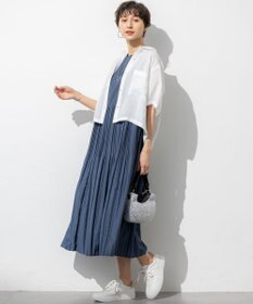 23区 L 【Oggi7月号掲載/洗える】LIBECOリネン クロップド デザイン シャツ