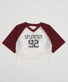 WEGO ラグランレースサイドドロストショートT