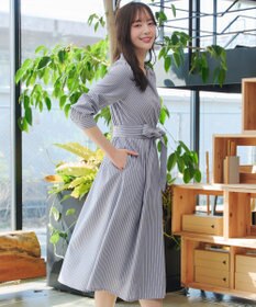 Tiaclasse カシュクールシャツワンピース