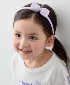 ANY KIDS プクプクリボンカチューシャ ラベンダー