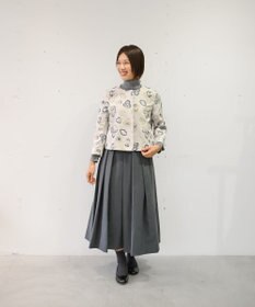 muuc トリプルクロス タックフレアスカート｜軽くてふっくらした三重織り生地・セットアップ可能