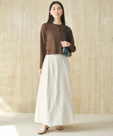 UNFILO L フロスティコットン  クロップド  カーディガン