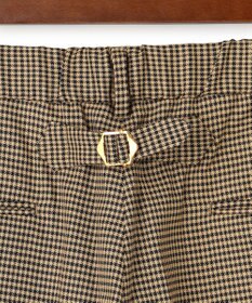 J.PRESS MEN 【J.PRESS ORIGINALS】Wool Polyester Gun Club Check Spindle New Piped Stem Slacks