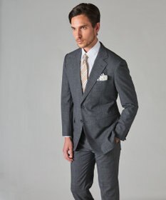 GOTAIRIKU 【御幸毛織】 WOOL×SOLOTEX ストレッチスーツ（平織/グレー）