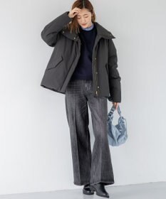 23区 L 【一部店舗限定/滝沢眞規子さん着用/撥水加工】ミリタリー Aライン ダウンコート