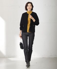 J.PRESS LADIES 針抜きフライス ボトルネック リブ カットソー