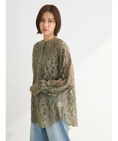 Green Parks ・ＥＬＥＮＣＡＲＥ　ＤＵＥ　レースバンドカラーブラウス